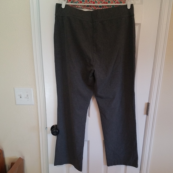 Lands End Stretch 1X Gray Leggings W/ Wide Waist Band - Picture 2 of 8